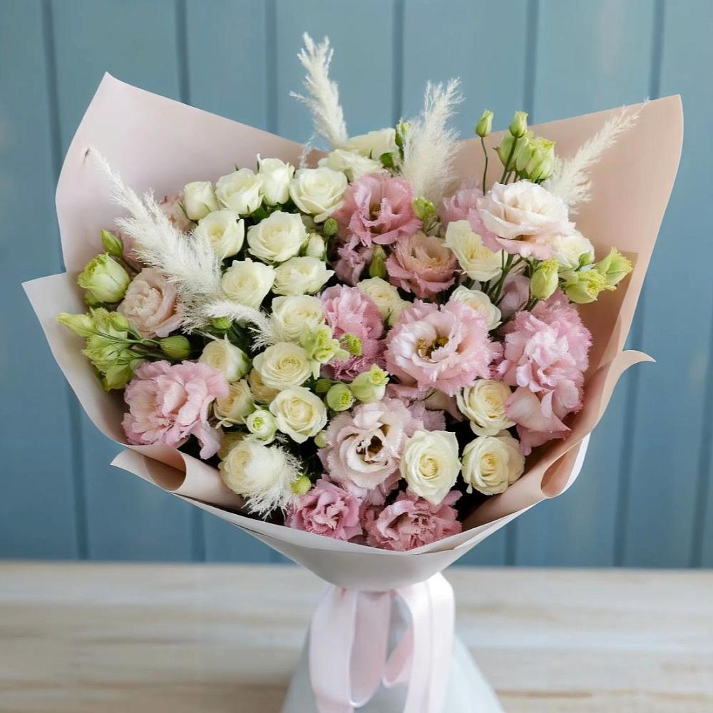 Букет цветов из: Альстромерии и Розы в Батуринской