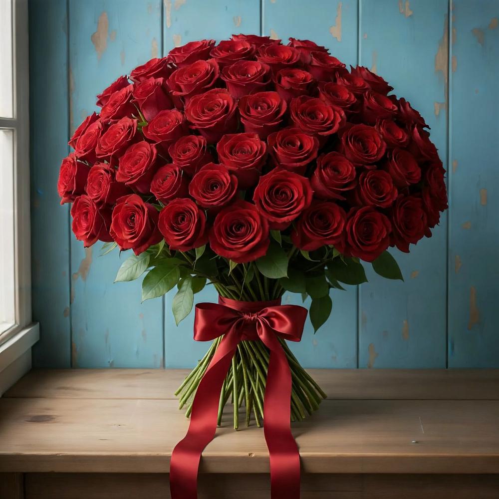 Букет Красные розы Блэк Меджик в Батуринской