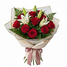 Букет цветов из:  Лилии и Розы #REPLACE_PRED# Батуринской