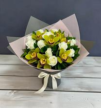 Букет цветов из:  Орхидеи и Розы в Батуринской