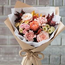 Букет цветов из:  Гвоздики, Хризантемы и Розы в Батуринской