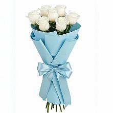 Букет 7 белых роз Проуд в Батуринской