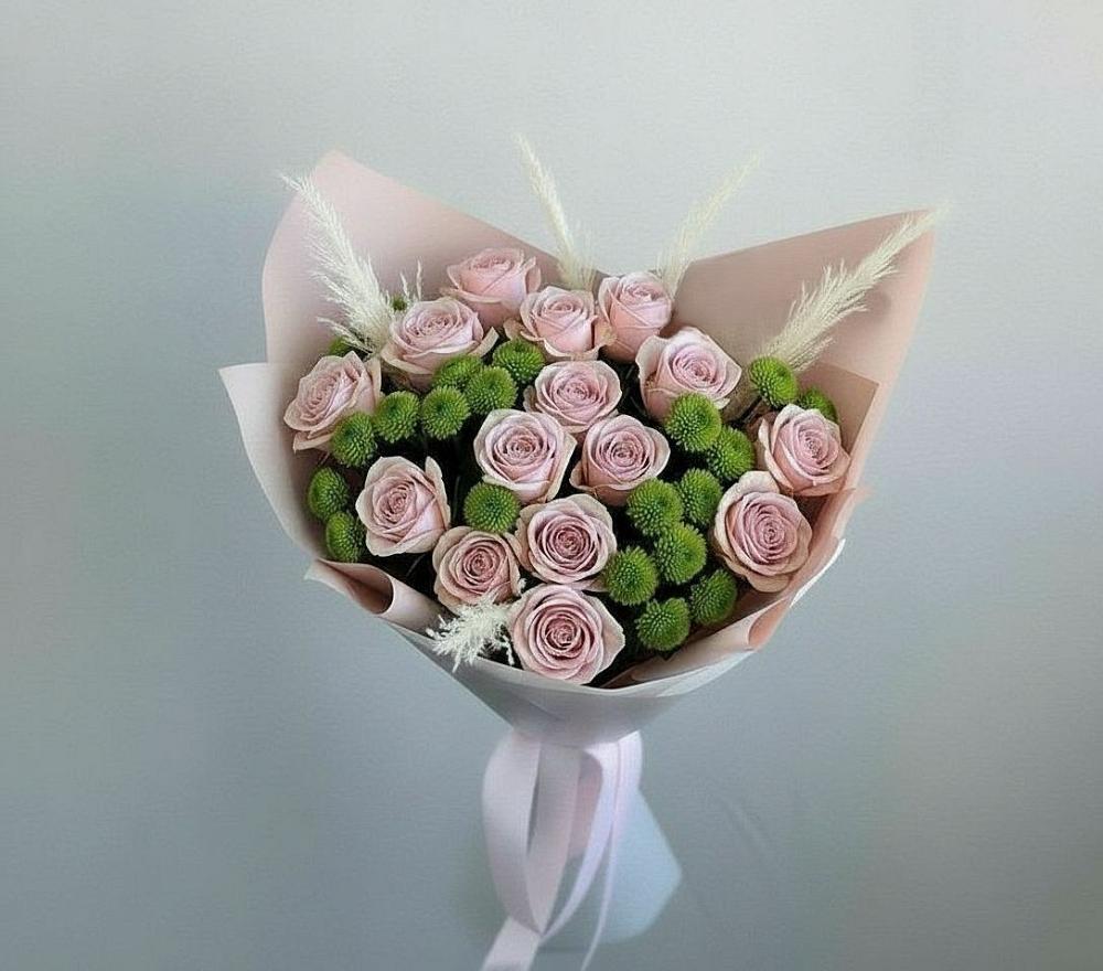 Букет цветов из: Розы и Хризантемы в Батуринской