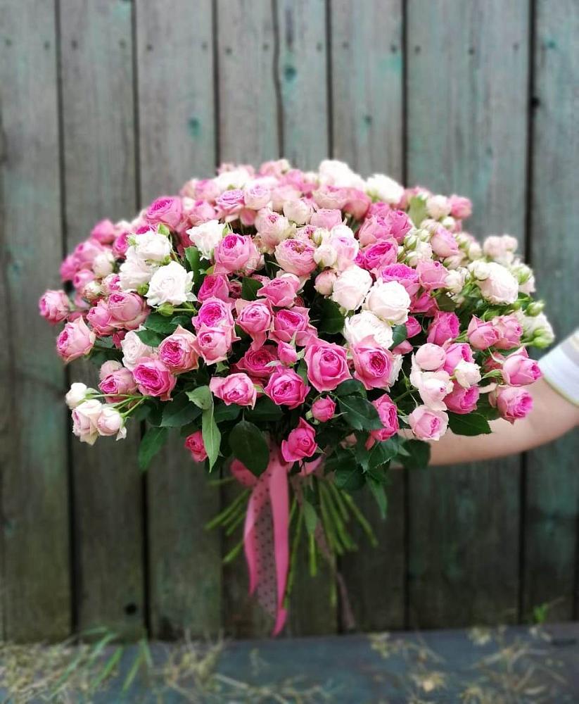 Букет Розовые кустовые розы Натали и Лав Лидия в Батуринской