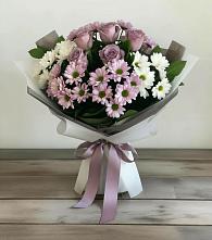 Букет цветов из:  Хризантемы и Розы в Батуринской