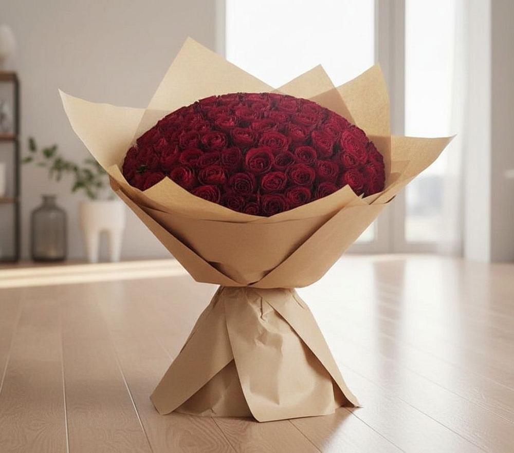 Букет 101 Красная роза в Батуринской