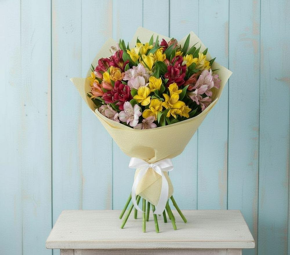 Букет цветов из: Альстромерии в Батуринской