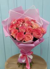 Букет 15 Розовых роз Равель в Батуринской